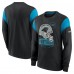 Футболка с длинным рукавом Carolina Panthers Nike Heather Black Rewind Playback Helmet