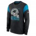 Футболка с длинным рукавом Carolina Panthers Nike Heather Black Rewind Playback Helmet