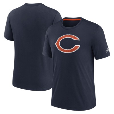 Футболка Chicago Bears Nike Rewind Playback Logo Tri-Blend - Navy