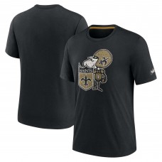 Футболка New Orleans Saints Nike Rewind Playback Logo Tri-Blend - Black