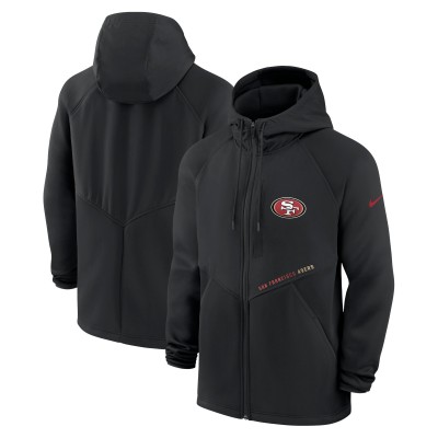 Толстовка на молнии San Francisco 49ers Nike Spacer Raglan Performance - Black