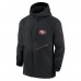 Толстовка на молнии San Francisco 49ers Nike Spacer Raglan Performance - Black