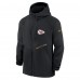 Толстовка на молнии Kansas City Chiefs Nike Spacer Raglan Performance - Black