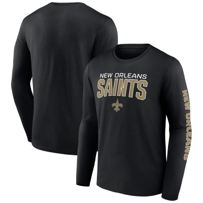 Футболка с длинным рукавом New Orleans Saints Wordmark Go the Distance - Black