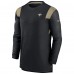 Футболка с длинным рукавом New Orleans Saints Nike Black Sideline Tonal Logo Performance Player