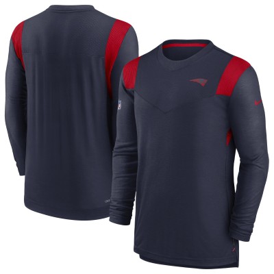 Футболка с длинным рукавом New England Patriots Nike Sideline Tonal Logo Performance Player - Navy