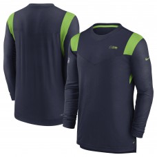 Футболка с длинным рукавом Seattle Seahawks Nike Sideline Tonal Logo Performance Player - College Navy