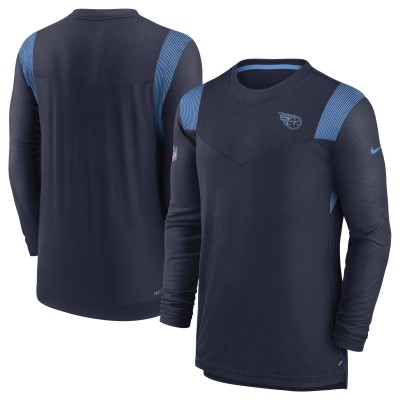 Футболка с длинным рукавом Tennessee Titans Nike Sideline Tonal Logo Performance Player - Navy