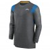 Los Angeles Chargers Nike Charcoal Sideline Tonal Logo Performance Player Long Sleeve T-Shirt