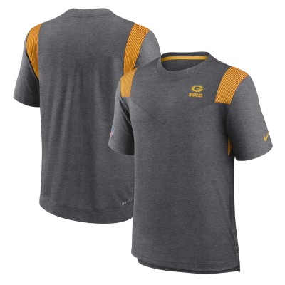 Футболка Green Bay Packers Nike Sideline Tonal Logo Performance Player - Heather Charcoal