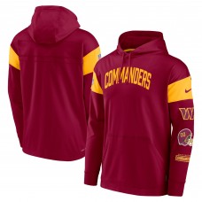 Игровая джерси Толстовка Washington Commanders Nike Sideline Athletic Arch Performance - Burgundy