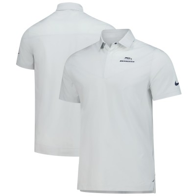 Seattle Seahawks Nike Gray Sideline Lockup Performance Polo
