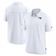 New England Patriots Nike White Sideline Lockup Performance Polo