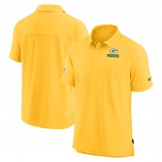 Green Bay Packers Nike Gold Sideline Lockup Performance Polo