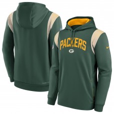 Толстовка Green Bay Packers Nike Sideline Athletic Stack Performance - Green