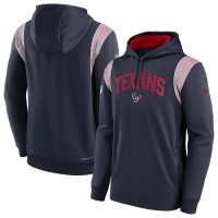 Толстовка Houston Texans Nike Navy Sideline Athletic Stack Performance