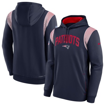 Толстовка New England Patriots Nike Sideline Athletic Stack Performance - Navy