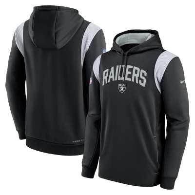 Толстовка Las Vegas Raiders Nike Sideline Athletic Stack Performance - Black