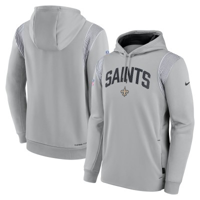 Толстовка New Orleans Saints Nike Sideline Athletic Stack Performance - Gray