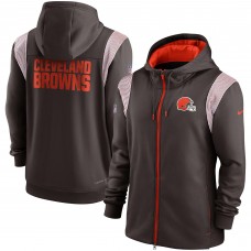 Толстовка на молнии Cleveland Browns Nike Performance Sideline Lockup - Brown