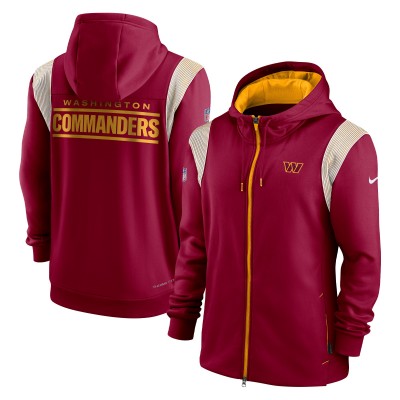 Толстовка на молнии Washington Commanders Nike Performance Sideline Lockup - Burgundy