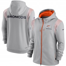 Толстовка на молнии Denver Broncos Nike Performance Sideline Lockup - Gray