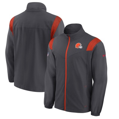 Куртка Cleveland Browns Nike Anthracite Sideline Woven Logo