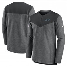Кофта на короткой молнии Carolina Panthers Nike Sideline Lockup Performance - Charcoal