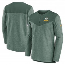 Green Bay Packers Nike Green Sideline Lockup Performance Quarter-Zip Top