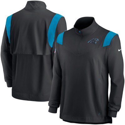 Кофта на короткой молнии Carolina Panthers Nike Sideline Coach Chevron Lockup - Black