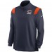 Кофта с длинным рукавом на короткой молнии Chicago Bears Nike Sideline Coach Chevron Lockup - Navy