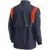 Кофта с длинным рукавом на короткой молнии Chicago Bears Nike Sideline Coach Chevron Lockup - Navy