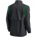 Кофта с длинным рукавом на короткой молнии New York Jets Nike Sideline Coach Chevron Lockup - Black