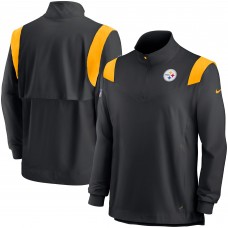 Кофта на короткой молнии Pittsburgh Steelers Nike 2022 Sideline Coach Chevron Lockup - Black