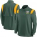 Кофта на короткой молнии Green Bay Packers Nike Sideline Coach Chevron Lockup - Green