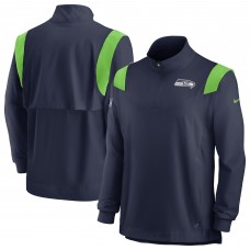 Кофта на короткой молнии Seattle Seahawks Nike Sideline Coach Chevron Lockup - College Navy
