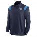 Кофта с длинным рукавом на короткой молнии Tennessee Titans Nike Sideline Coach Chevron Lockup - Navy