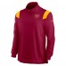 Кофта с длинным рукавом на короткой молнии Washington Commanders Nike Sideline Coach Chevron Lockup - Burgundy