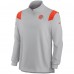 Кофта с длинным рукавом на короткой молнии Cleveland Browns Nike Sideline Coach Chevron Lockup - Gray