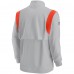 Кофта с длинным рукавом на короткой молнии Cleveland Browns Nike Sideline Coach Chevron Lockup - Gray