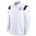 Кофта с длинным рукавом на короткой молнии Chicago Bears Nike Sideline Coach Chevron Lockup - White