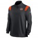 Кофта на короткой молнии Cincinnati Bengals Nike Sideline Coach Chevron Lockup - Black