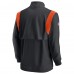 Кофта на короткой молнии Cincinnati Bengals Nike Sideline Coach Chevron Lockup - Black