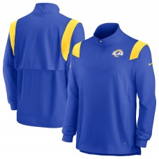Кофта с длинным рукавом на короткой молнии Los Angeles Rams Nike Sideline Coach Chevron Lockup - Royal