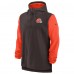 Толстовка Cleveland Browns Nike Brown/Orange Sideline Player Quarter-Zip