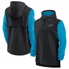Кофта на короткой молнии Carolina Panthers Nike Sideline Player - Black/Blue