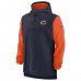 Толстовка на молнии Chicago Bears Nike Sideline Player - Navy/Orange