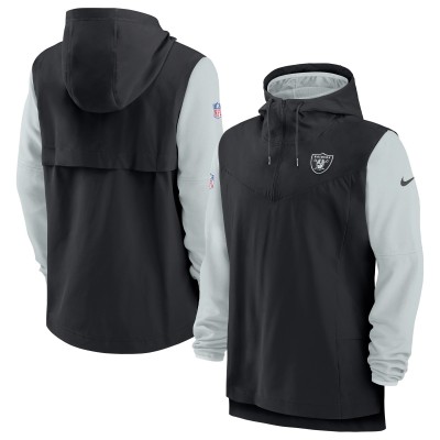 Толстовка на молнии Las Vegas Raiders Nike Sideline Player - Black/Silver