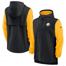 Кофта на короткой молнии Pittsburgh Steelers Nike Sideline Player - Black/Gold