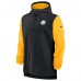 Кофта на короткой молнии Pittsburgh Steelers Nike Sideline Player - Black/Gold